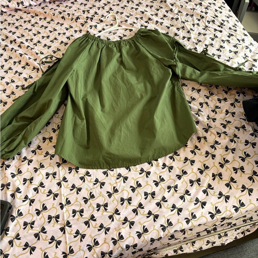 Elegant Olive Green Women's Blouse